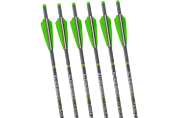 Image of Sykd Hunt Xbow 22 inch Universal Crossbow Bolts with Half Moon Nocks, 6 pack, Grey, Medium, XBB002