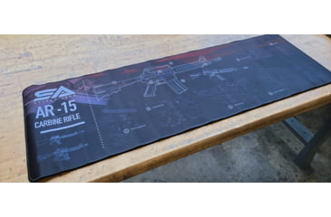 Image of Sylvan Arms AR15 Exploded Extra Long Armorer's Mat, Black, MT100