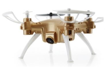 Image of Syma X52C Nano Quadcopter Drone w/2MP HD Camera and Bonus Battery, Gold 61314