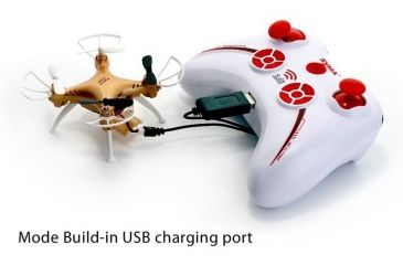 Image of Syma X52C Nano Quadcopter Drone w/2MP HD Camera and Bonus Battery, Gold 61314