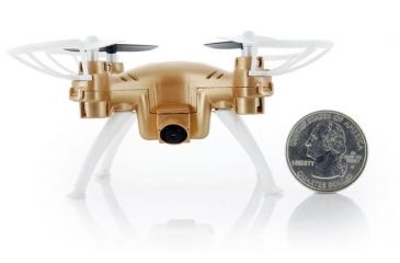 Image of Syma X52C Nano Quadcopter Drone w/2MP HD Camera and Bonus Battery, Gold 61314