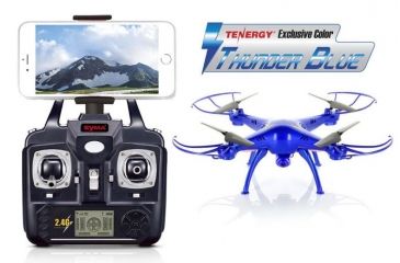 Image of Syma X5SW 2.4Ghz 4CH 6-Axis Gyro RC Drone w/2MP HD Camera, Blue 61287