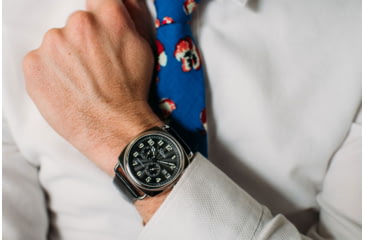 Image of Szanto Automatic Officer Watches, Black Dial, Black Strap, Steel, One Size, SZ 6201E