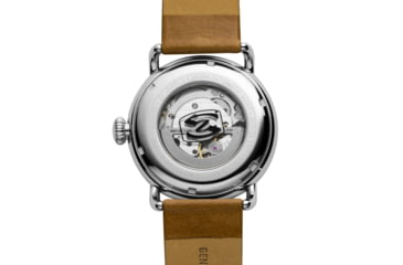 Image of Szanto Automatic Officer Watches, Ivory Dial, Black Strap, Steel, One Size, SZ 6305E