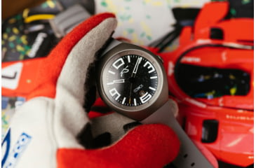 Image of Szanto Icon Frank Stephenson Cosmos Watches, Black Dial, Gray Strap, GRAY, One Size, IC-FS-9002