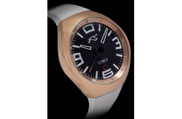 Image of Szanto Icon Frank Stephenson Cosmos Watches, Blue Dial, White Strap, Rose Gold, One Size, IC-FS-9005