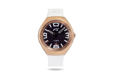 Image of Szanto Icon Frank Stephenson Cosmos Watches, Blue Dial, White Strap, Rose Gold, One Size, IC-FS-9005