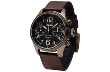 Image of Szanto Pilot Watches, Black Dial, Brown Strap, A. Gold, One Size, SZ 4552