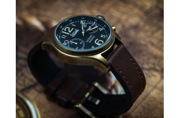 Image of Szanto Pilot Watches, Black Dial, Brown Strap, A. Gold, One Size, SZ 4552