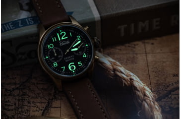 Image of Szanto Pilot Watches, Black Dial, Brown Strap, A. Gold, One Size, SZ 4552