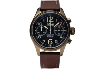 Image of Szanto Pilot Watches, Black Dial, Brown Strap, A. Gold, One Size, SZ 4552