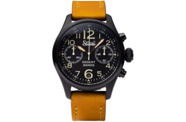 Image of Szanto Pilot Watches, Black Dial, Tan Strap, Black, One Size, SZ 4551