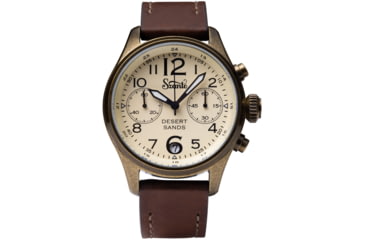 Image of Szanto Pilot Watches, Ivory Dial, Brown Strap, A. Gold, One Size, SZ 4553