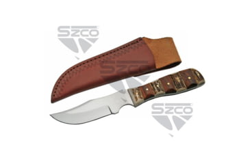 Image of SZCO Stag and Wood Skinner Fixed Blade Knife 8 in, 1006912