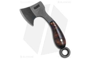 Image of T.M. Hunt Custom Lil Billy Bad Axe Keychain, 1.25in, Wood, Wood Handle, Curly Maple Wood, Wood/Black, 3.375 inch, BHQ-78448