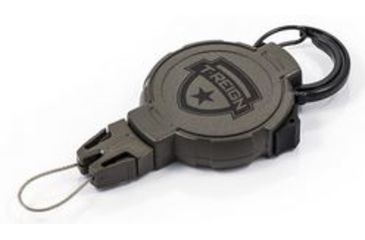 Image of T-REIGN Retractable Gear Tether HUNTING SERIES - LRG 10 - 48" Inch Kevlar Cord - CARABINER, Camo, Large GEN1-0TR0-025