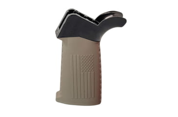 Image of TAC Flag Pattern Over-Molded AR Pistol Grip, Flared Top, Dark Earth Tan, CS04F1-DE