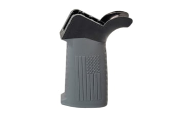 Image of TAC Flag Pattern Over-Molded AR Pistol Grip, Flared Top, Gray, CS04F1-GY