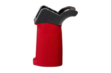 Image of TAC Flag Pattern Over-Molded AR Pistol Grip, Flared Top, Red, CS04F1-RD