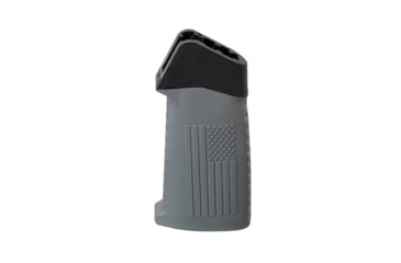 Image of TAC Flag Pattern Over-Molded AR Pistol Grip, Straight Top, Gray, CS03F1-GY