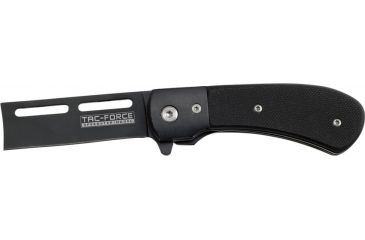 Image of Tac Force 35in. Razor Fold Knife, assisted opening SS razor blade, Black G-10 handle TF728G10