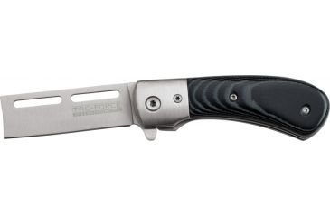 Image of Tac Force 35in. Razor Fold Knife, assisted opening SS razor blade, Black micarthandle TF728MC