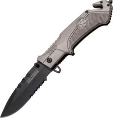 Image of Tac Force 4.5in. Folder Black Blade Knives, Titianium Handle TF781GY