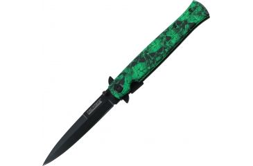 Image of Tac Force 4.75in. Closed Folder Knives, Plain edge Knife, Green Skull Handle TF804ZG