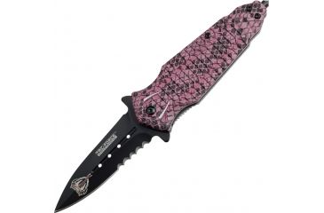 Image of Tac Force 4.75in.Cobra Folder Knives, Paritally Serrated, Purple Handle TF796PE