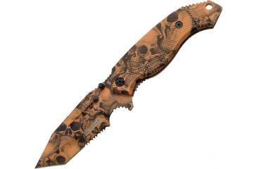 Image of Tac Force 5in.All Tan Skull Camo Knives TF797TNT