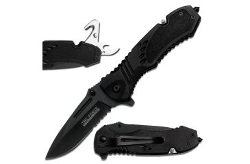 Image of TAC Force All Black Clip Assist Fold Knife, Black TF 606B