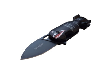Image of TAC Force Drop Point Spring Assisted Knife, 2.25 in, 3Cr13 Stainless Steel Stainless Steel, Black Bomb, TF-1039BK
