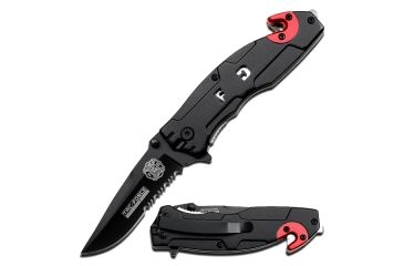 Image of TAC Force Fire Dept.; 4.5in. Closed; FD Handle, Red TF 525FD