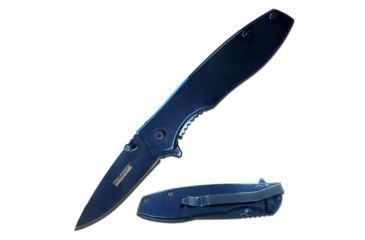 Image of TAC Force Folding Blade, 2.75in, Stainless Steel Blade, Blue Titanium Coated Stainless Steel Handle TF-573BL
