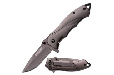 Image of TAC Force Folding Blade, 2.75in, Stainless Steel Blade, Grey Titanium Coated Stainless Steel Handle TF-846
