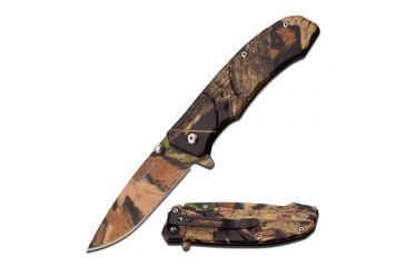 Image of TAC Force Folding Blade, 2.9in, Stainless Steel Blade, Rainforest Camo Coated Handle TF-907BC