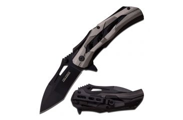 Image of TAC Force Folding Blade, 3.25in, Stainless Steel Blade, 2 Tone Grey And Black Anodized Aluminum Handle TF-915GY