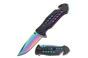 Image of TAC Force Folding Blade, 3.25in, Stainless Steel Blade, Black Aluminum Handle TF-509