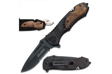 Image of TAC Force Folding Blade, 3.25in, Stainless Steel Blade, Black Aluminum Handle TF-606WS
