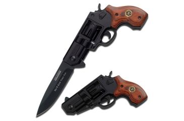 Image of TAC Force Folding Blade, 3.25in, Stainless Steel Blade, Black/Pakkawood Handle TF-760BPW