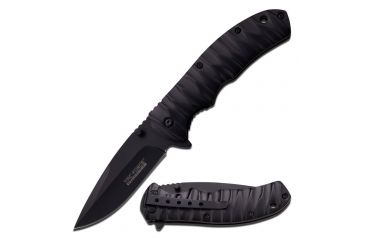Image of TAC Force Folding Blade, 3.25in, Stainless Steel Blade, Black Stainless Steel Handle TF-833BK