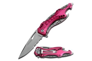 Image of TAC Force Folding Blade, 3.25in, Stainless Steel Blade, Pink Aluminum Handle TF-705PK