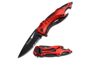 Image of TAC Force Folding Blade, 3.25in, Stainless Steel Blade, Red Aluminum Handle TF-705RD