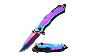 Image of TAC Force Folding Blade, 3.25in, Stainless Steel Blade, Stainless Steel Titanium Coated Handle TF-820RB