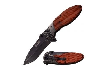 Image of TAC Force Folding Blade, 3.3in, Stainless Steel Blade, Stonewash Stainless Steel And Black Wood Handle TF-910WD