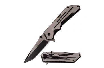 Image of TAC Force Folding Blade, 3.5in, Stainless Steel Blade, Black/Burshed Two-Tone Stainless Steel Handle TF-941