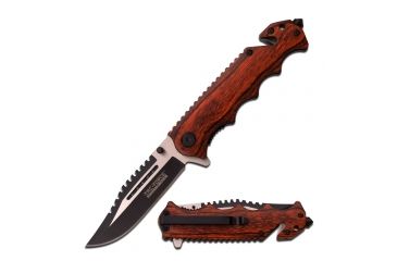 Image of TAC Force Folding Blade, 3.5in, Stainless Steel Blade, Brown Pakkawood Handle TF-809WD