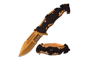 Image of TAC Force Folding Blade, 3.6in, Stainless Steel Blade, Black Stainless Steel Handle TF-932BG