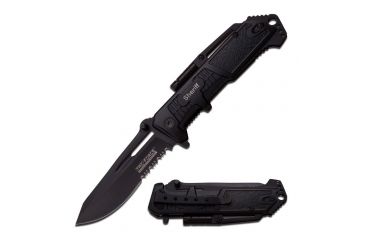 Image of TAC Force Folding Blade, 3.75in, Stainless Steel Blade, Black Aluminum Handle TF-875BK