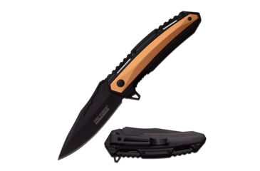 Image of TAC Force Folding Blade, 3.75in, Stainless Steel Blade, Black Aluminum Handle TF-930CP